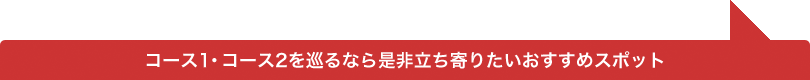 コース1・コース2を巡るなら是非立ち寄りたいおすすめスポット