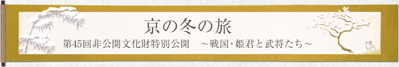 京の冬の旅　第45回非公開文化財特別公開　～戦国・姫君と武将たち～