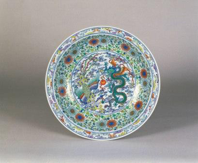粉彩龍鳳文皿 【公式通販】
