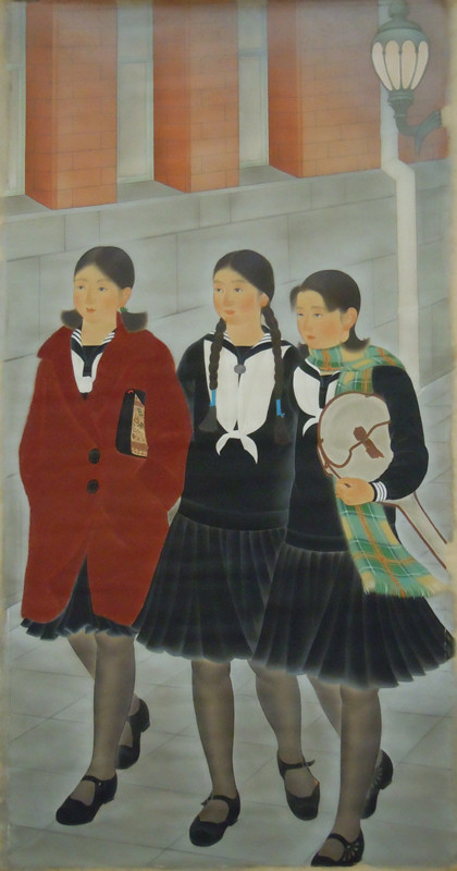 現代アート 女性像 しつこく 青色系 