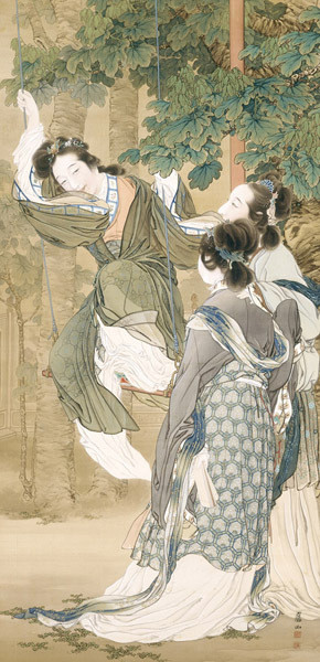 【真作】上島鳳山/蝶夢図/夢占い/掛軸/名家伝来/AC-14 真作】上島鳳山/蝶夢図/夢占い/掛軸/名家伝来/AC-14