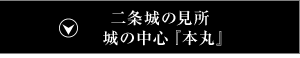 二条城の見所 城の中心『本丸』