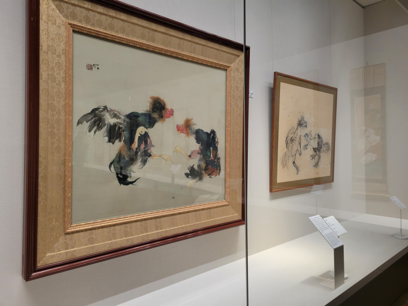 竹内栖鳳　蹴合　軍鶏　美術品　絵画　インテリア 山種美術館 on X: 